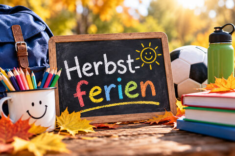 Bunte Herbstferien im Kinderhaus. (KI-generiertes Bild)