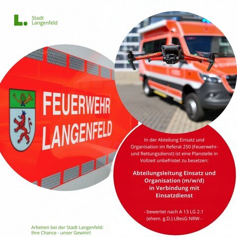 Stellenausschreibung Abteilungsleitung Einsatz und Organisation